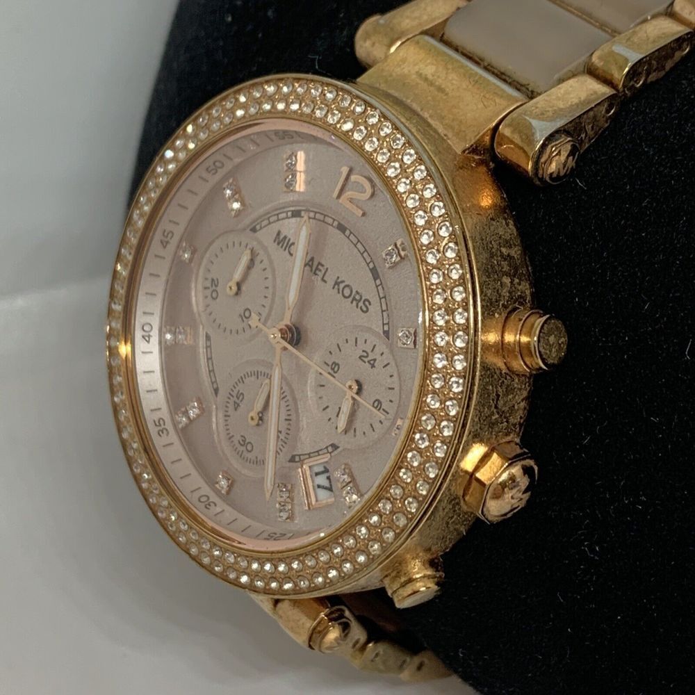 Michael Kors Mk5840 Women's Stainless Steel Analog Dial Quartz Wrist Watch Pb25 - Picture 2 of 9